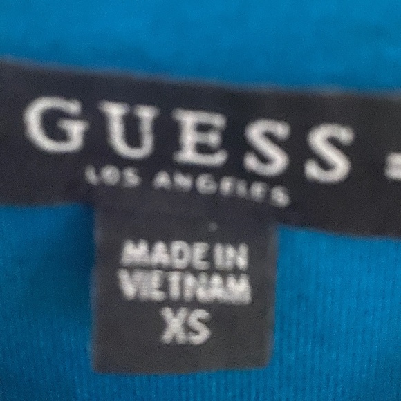 NWOT Guess Teal Floral Bodycon Mini Dress - Picture 4 of 7